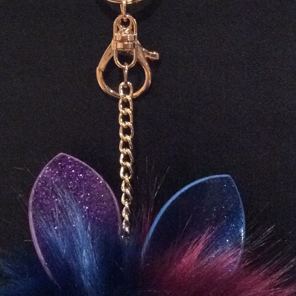 Cutest Furry Key Fob Blue /  Burgundy - Picture 3 of 3